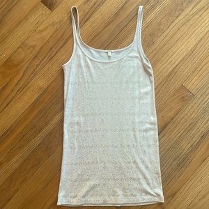 J. Crew Gold Sparkle Scoop Neck Tank Top